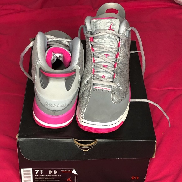 Jordan Shoes - Jordan Dub Zero’s (Grey & Pink)